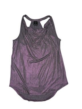 Ella Moss Purple and Black Striped Racerback Tank